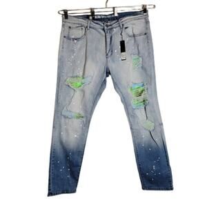 NWT Scene Rave Club Distressed Jeans